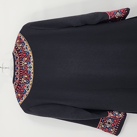 Champagne & Strawberry Embroidered Boho Jacket Size M - Picture 5 of 8